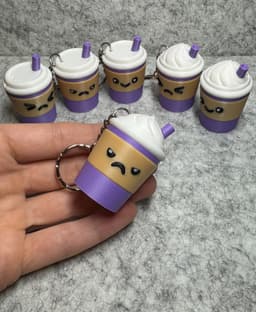 Kawaii To Go Coffee Cup Container Keychain 3d model