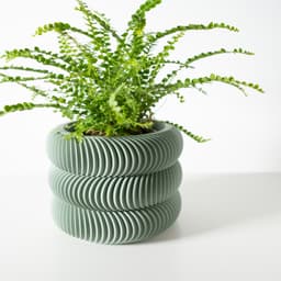 The Maro Planter Pot with Drainage Tray & Stand: Modern and Unique Home Decor for Plants 3d model