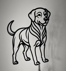 Labrador Dog 2D Wall Art.stl 3d model