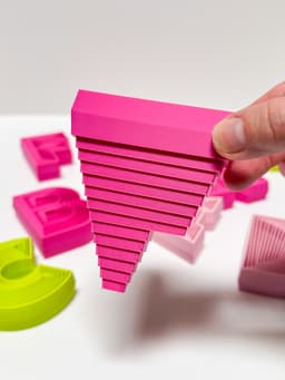 Alphabet Layered Fidgets 3d model