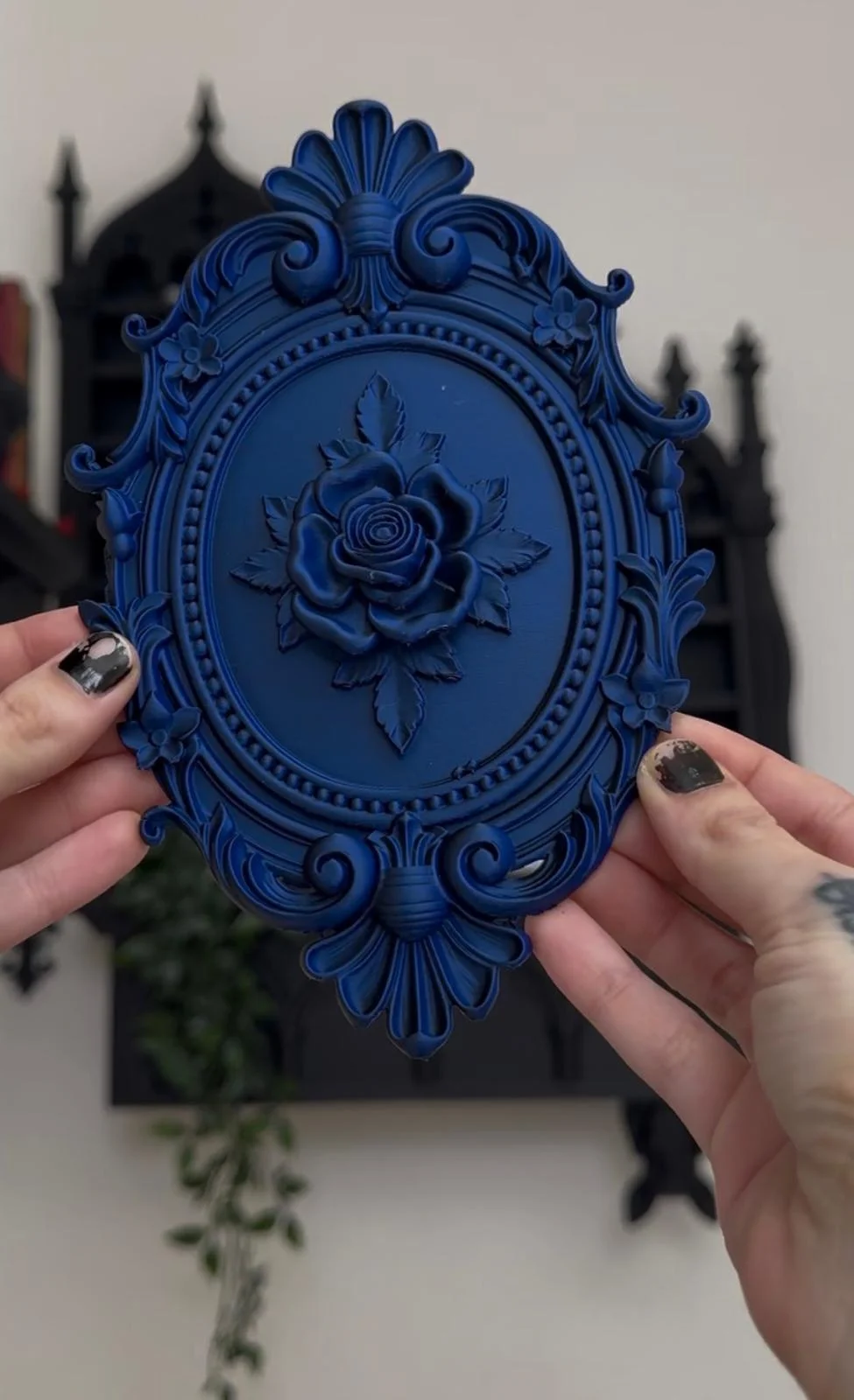 Belle Rose Victorian Gothic Plaque Dark Academia Decor 3d model