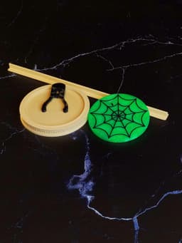 Spider Doll Stand for 1/6 Scale Dolls (11–12”) | Gothic Display Stand with Interchangeable Disc 3d model