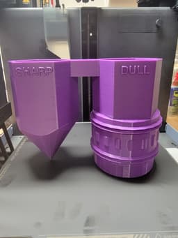 PENCIL HOLDER SHARP AND DULL SIDES INCLUDES AMS COLORED VERSION 3d model