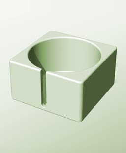 CS128-80-S Stacking slotted module bin for modern home decor 3d model