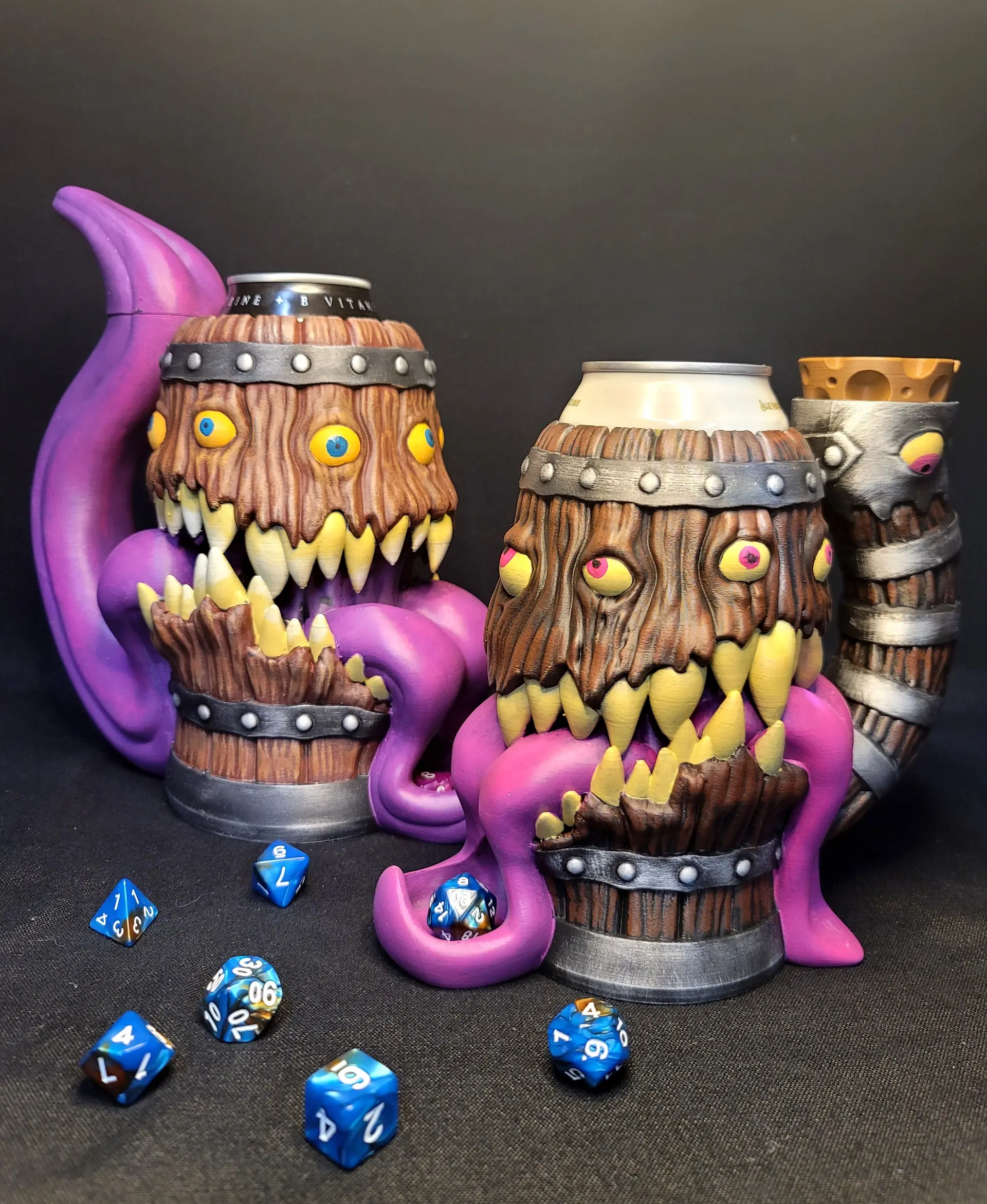 12oz and 16 oz Mimic Can Cozy Dice Tower 3d model