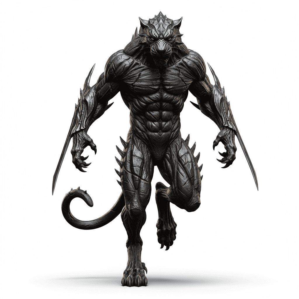 Fantasy Creature : Panther Assassin Beast Fantasy Monster 3d model