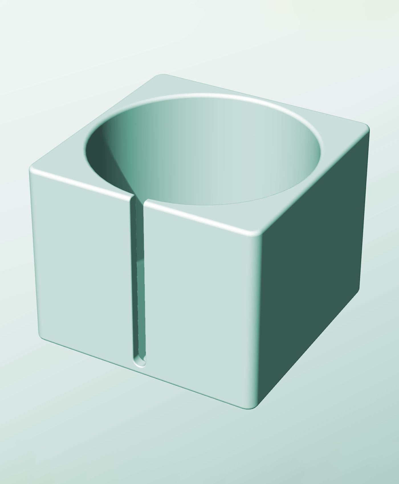 CS162-140-S Stackable slotted bin box module for creative decor 3d model