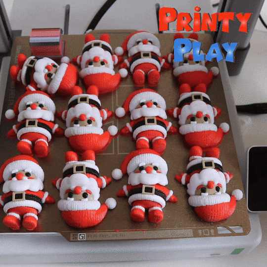 Cute mini Santa Flexi-STL for 3d printing 3d model