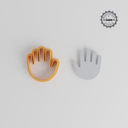 Hand Shape Cutter, 18-Piece Set, Perfect for Cookies, Fondant & Clay, Wave Hello, High Five, Open Palm Designs, 0.75" - 5" Sizes PRODUCT_154 3d model