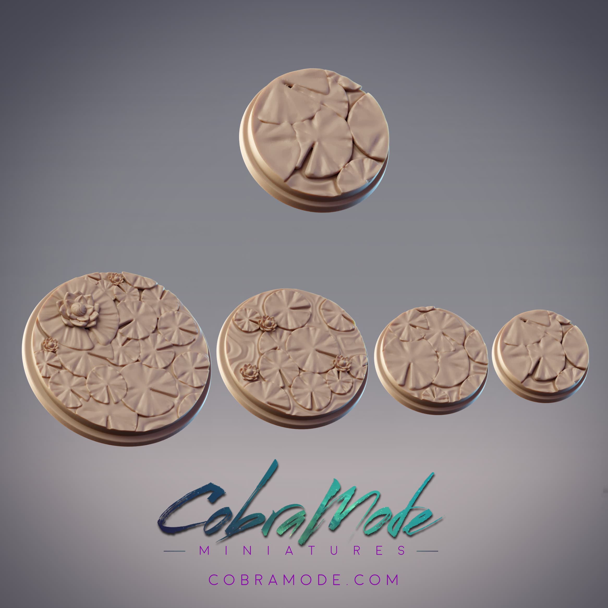 Lilypads Base Pack (4pcs) 3d model