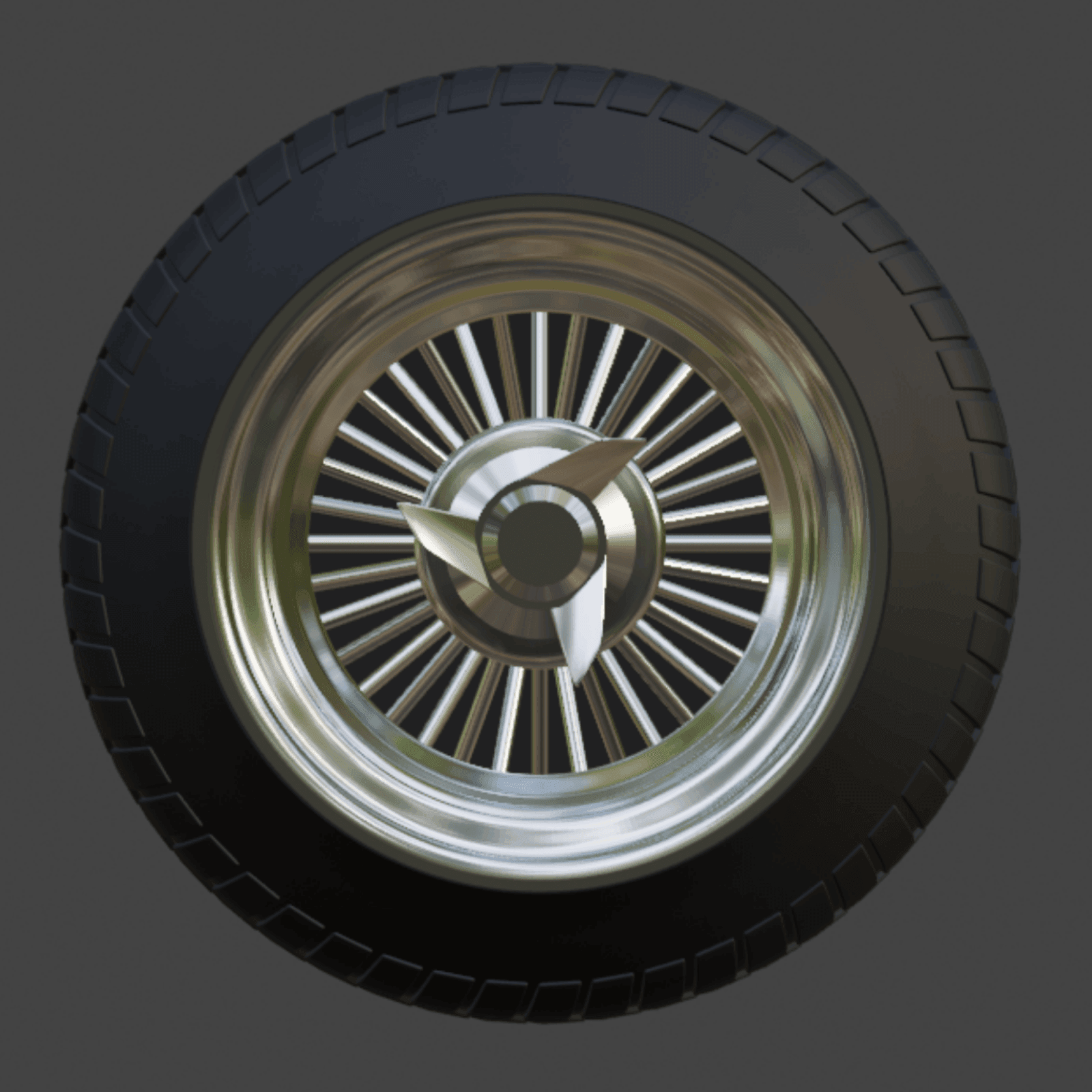 1/64 15" lowrider wire wheels 3d model