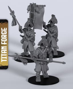 Nomin Spearmen - With Free Dragon Warhammer - 5e DnD Inspired for RPG and Wargamers 3d model