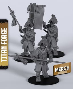 Nomin Spearmen - With Free Dragon Warhammer - 5e DnD Inspired for RPG and Wargamers 3d model