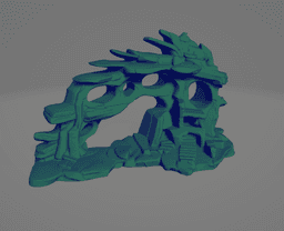 Bio-Organischer Aquarium-Stein – Höhle & Versteck für Fische 3d model