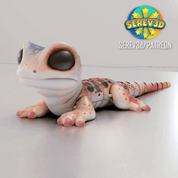 Realistic Gecko - Flexi Pet Reptile Figure - No Supports 3D Print STL/3MF 3d model