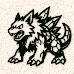 pokemon evolution wall art home decor 3d model