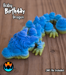 Baby Birthday Dragon 3d model