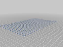 Concentric Rectangle Bed Level - Replicator Dual / FlashForge Creator Pro / PowerSpec Pro 3D / 225mm x 145mm bed 3d model