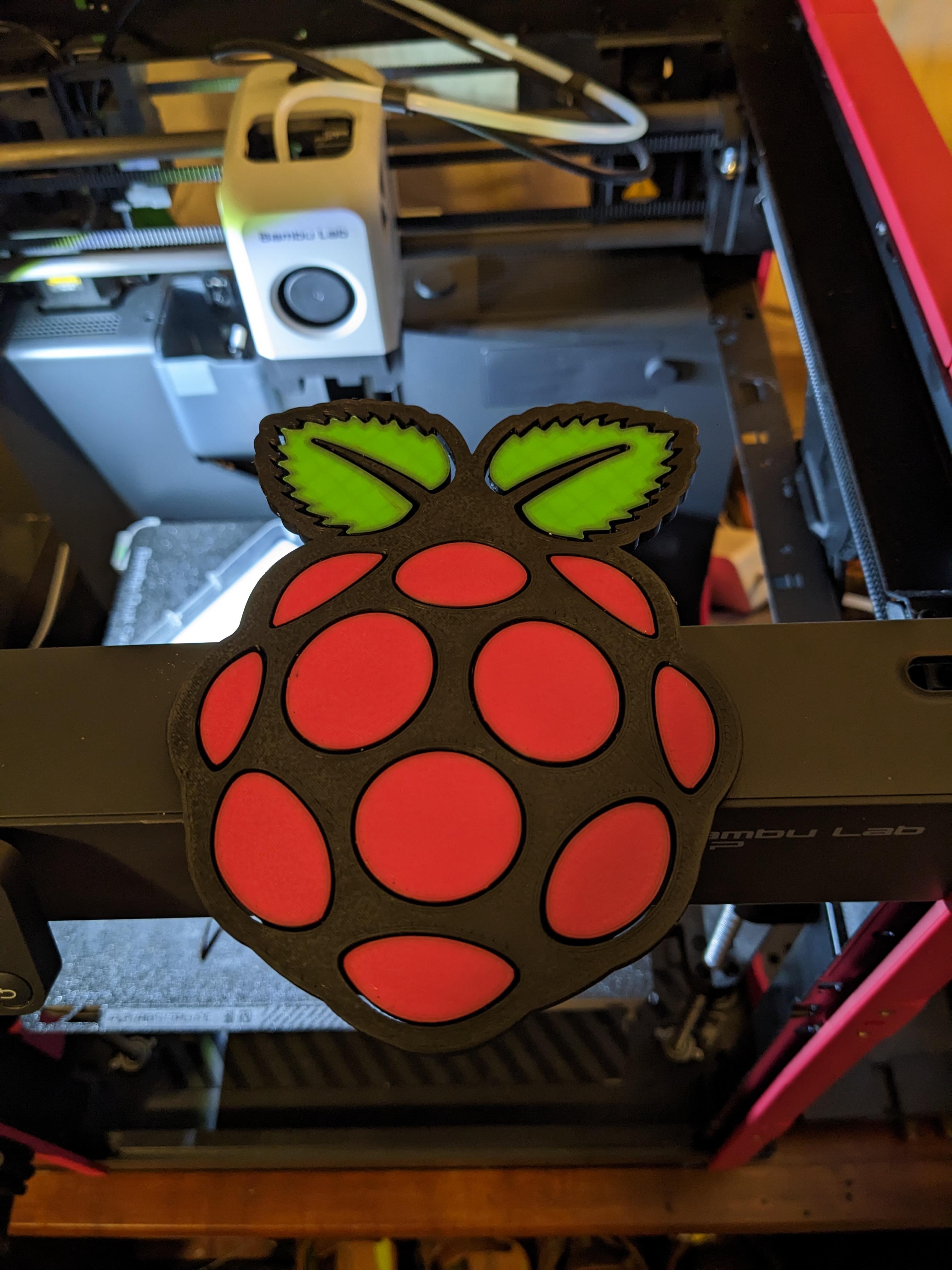 Raspberry Pi Side Logo and Door/Top Handle for the ARC Enclosure 3d model