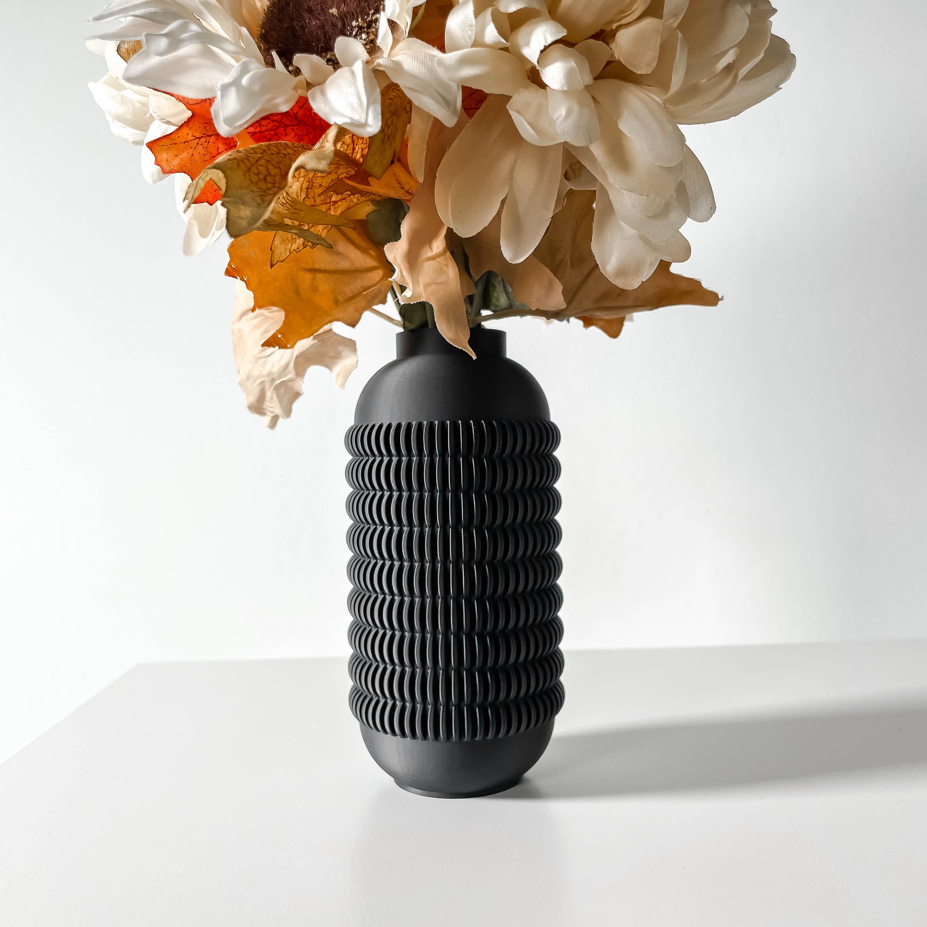 The Juny Vase, Modern and Unique Home Decor for Dried and Preserved Flower Arrangement  | STL File 3d model