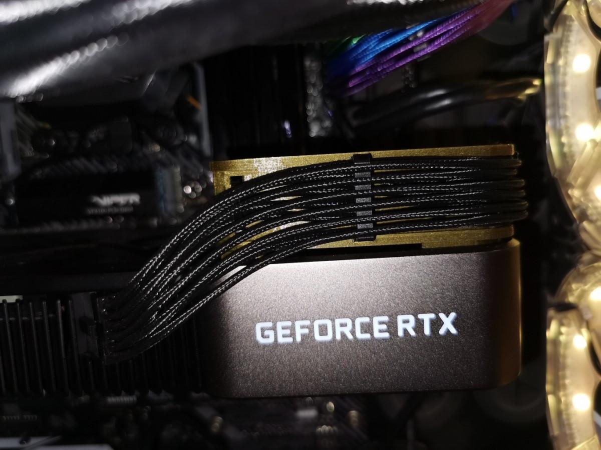 3080 EVGA Power cable Guide.stl - Cable Guide sits on top on RTX 3080 - 3d model