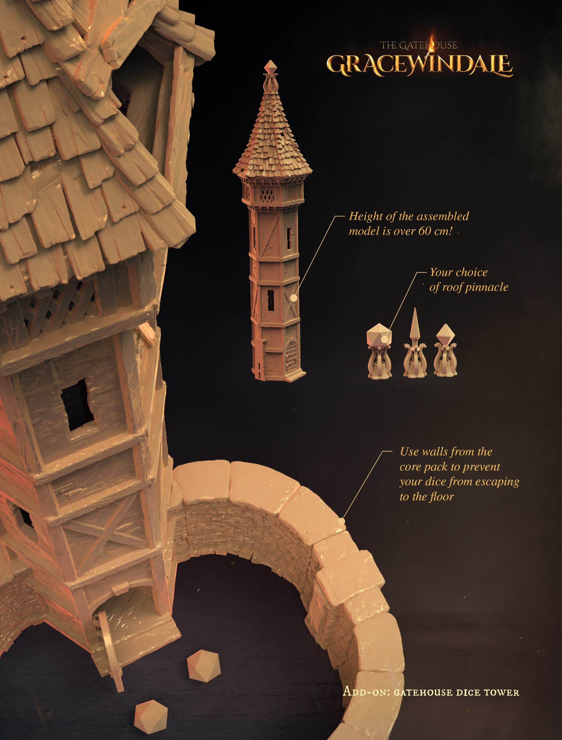 Gracewindale Dicetower 3d model