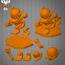 Flash Duck Chibi STL for 3D Printing ChibiSTL 3DXM 3d model