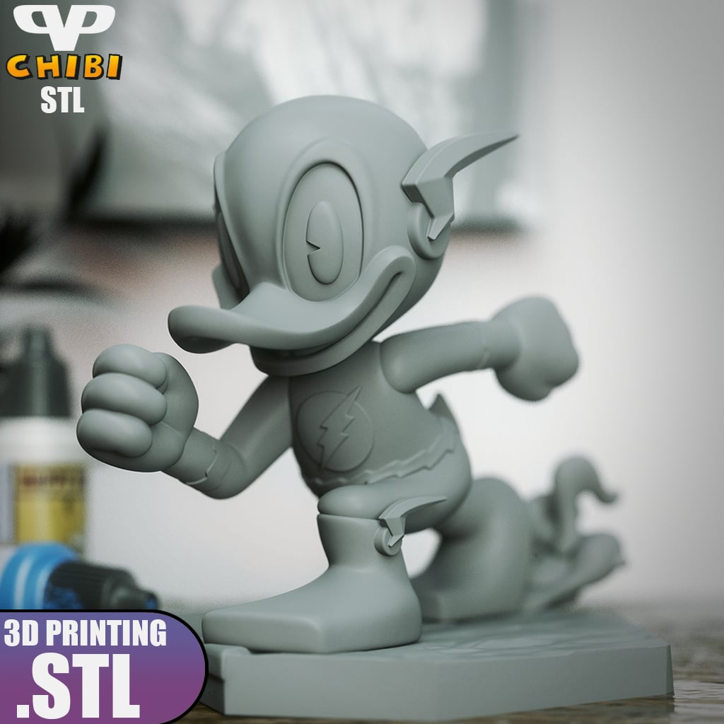 Flash Duck Chibi STL for 3D Printing ChibiSTL 3DXM 3d model