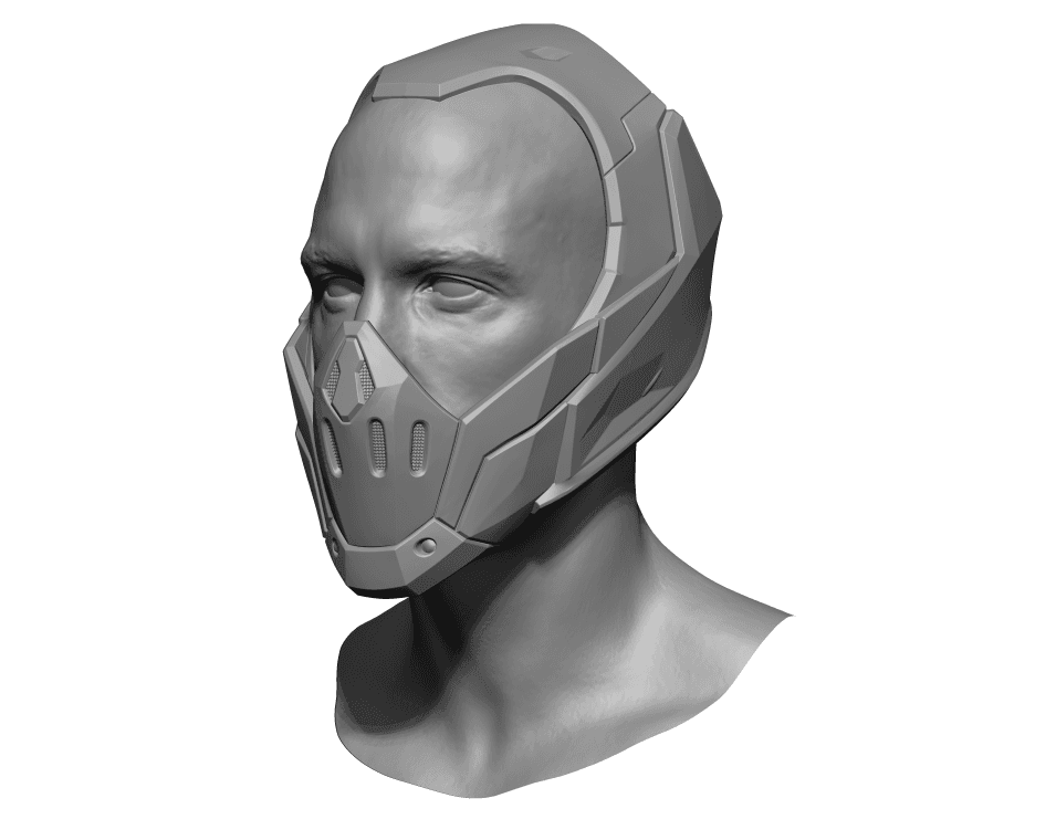 DC Bane Sci fi Mask 3d model