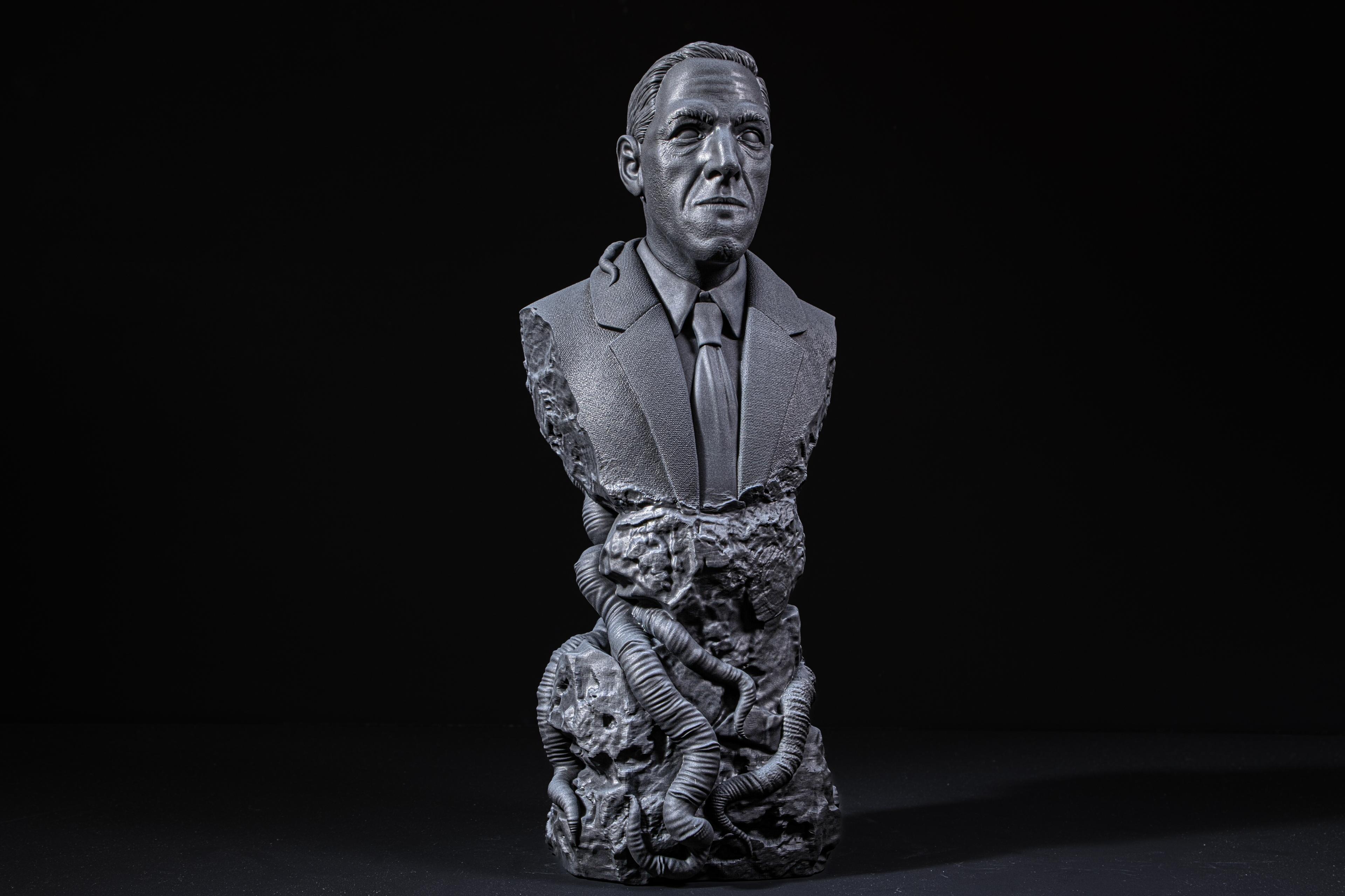 H.P. Lovecraft bust (Pre-Supported) 3d model