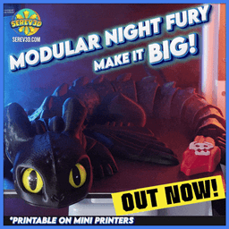 Modular Night Fury Dragon - Snap-Fit Articulated Dragon System, Giant Scale Friendly, Batch Print 3D 3d model