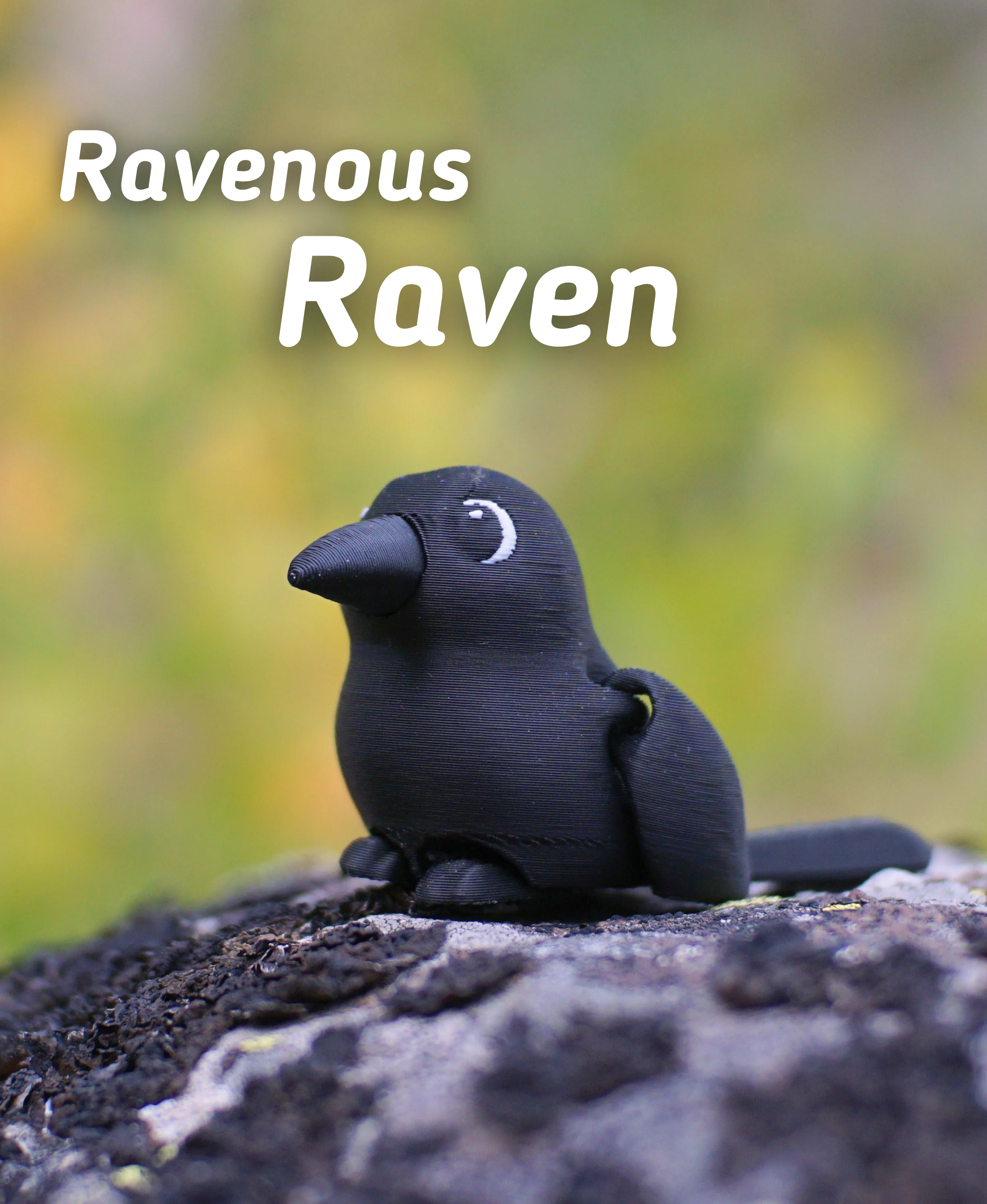 Ravenous Raven - Articulated Fidget Raven - Ludo Animal 3d model