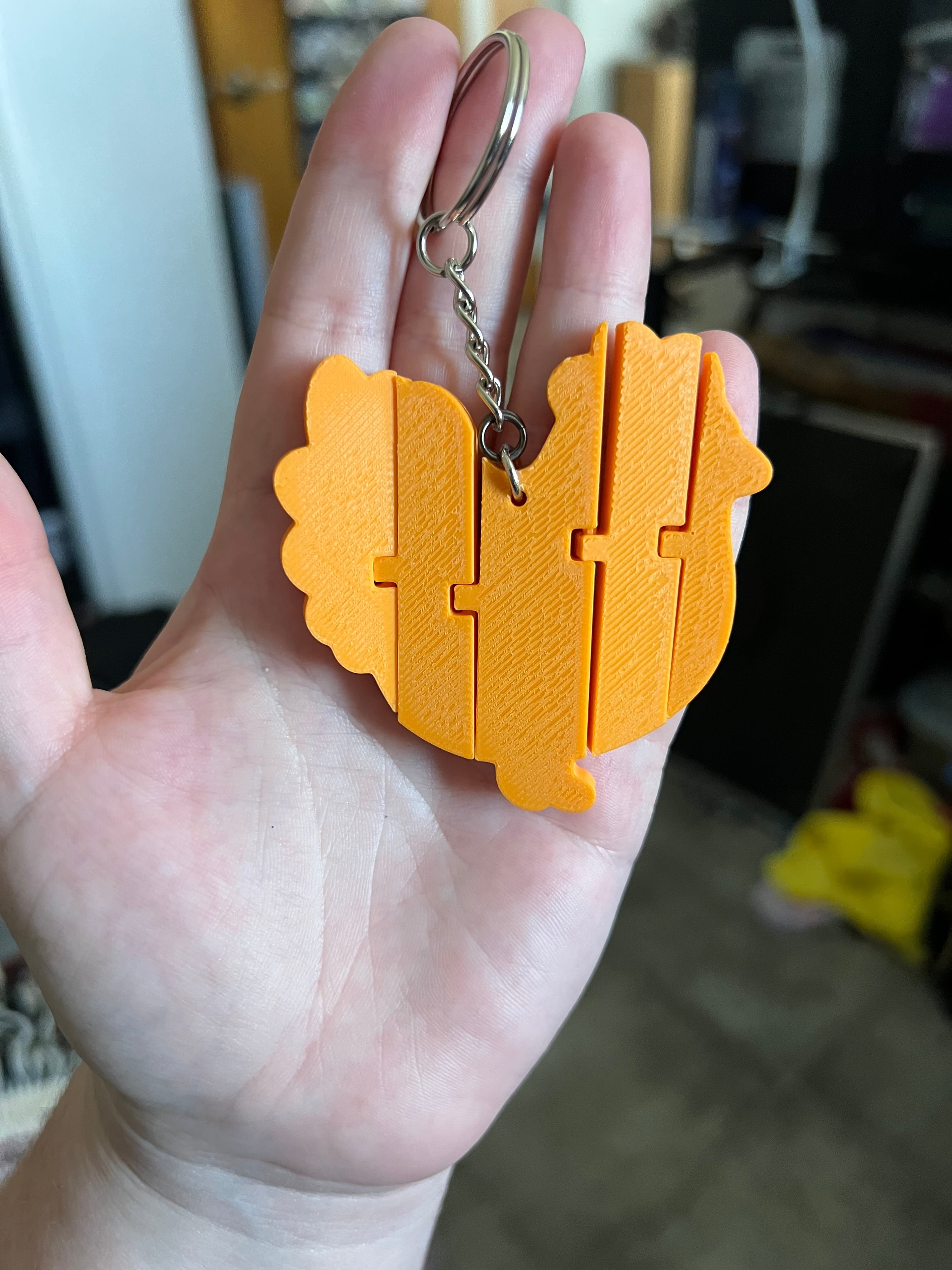 Chunky Flexi chicken Keychain 3d model