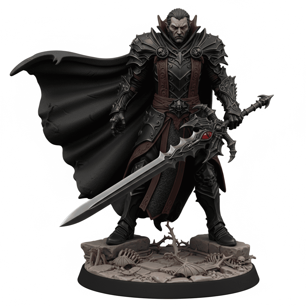 Vampire Count Noble Cape Premium STL Design 3d model