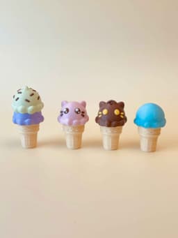 Ice Cream Cone Clicker Keychain Fidget Toy Bundle 3d model