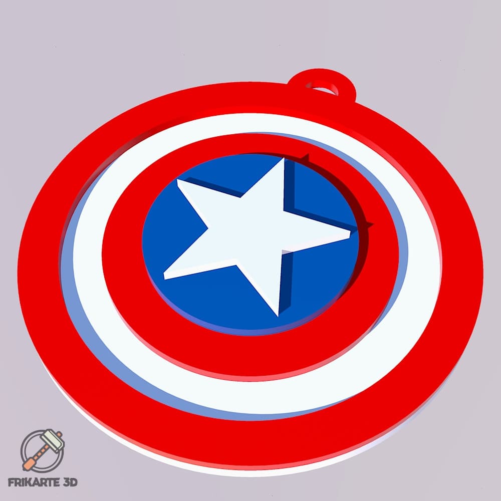 Captain America Keychain 3d model