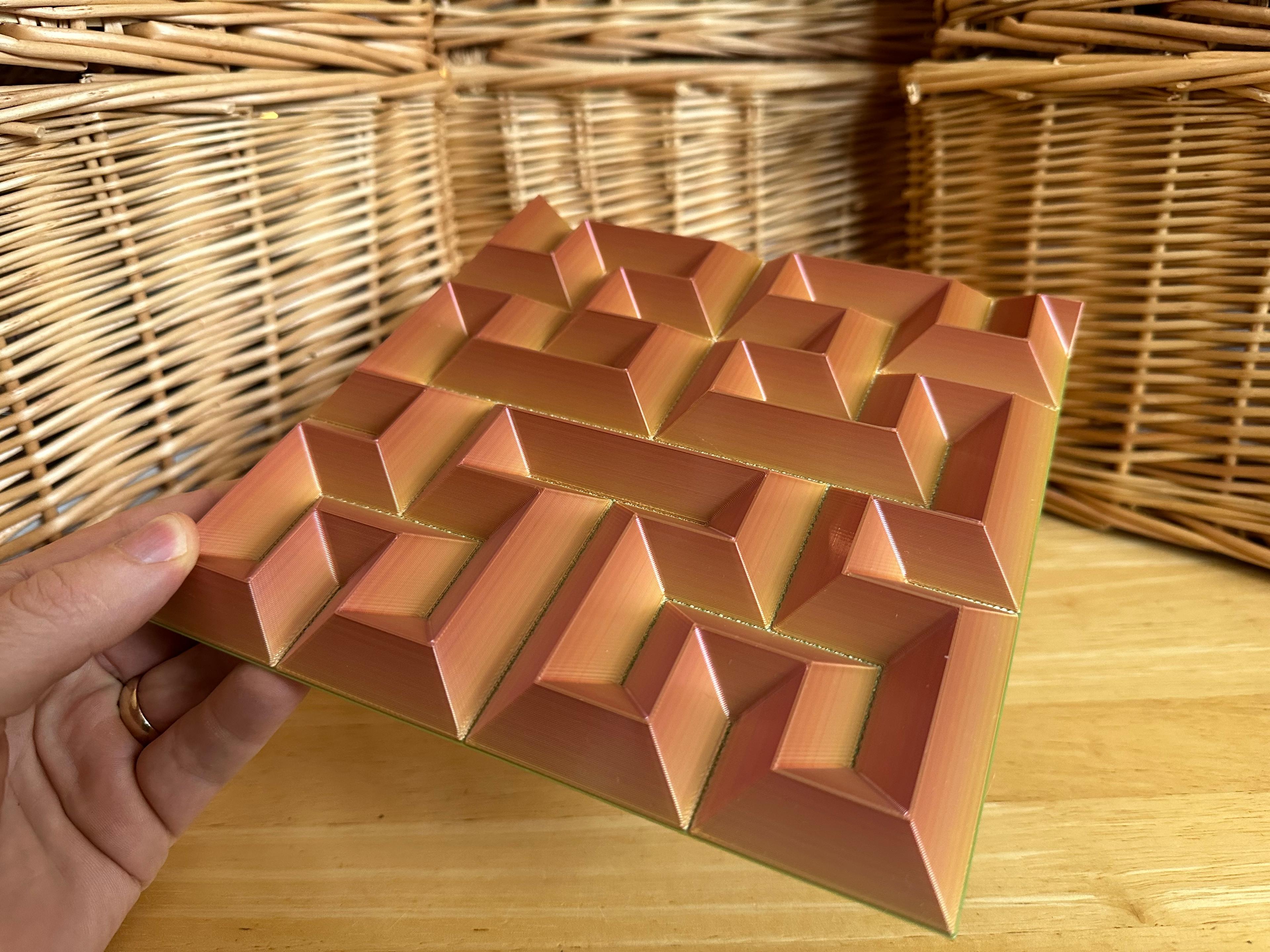 Square Hilbert Panels – Minimal Height 3d model