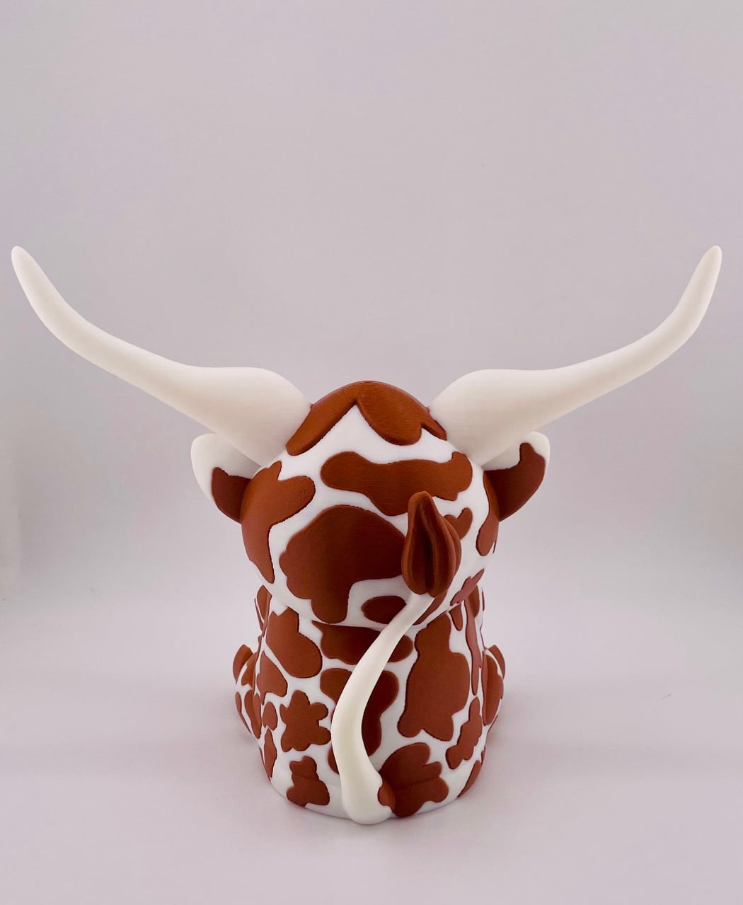 Texas Longhorn Cow Sitting 3d model