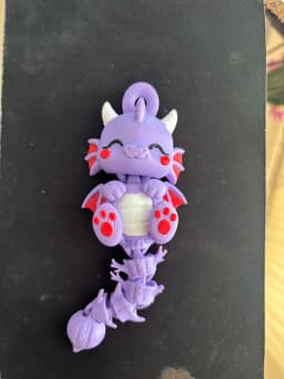Cute Flexi Dragon Keychain 3d model