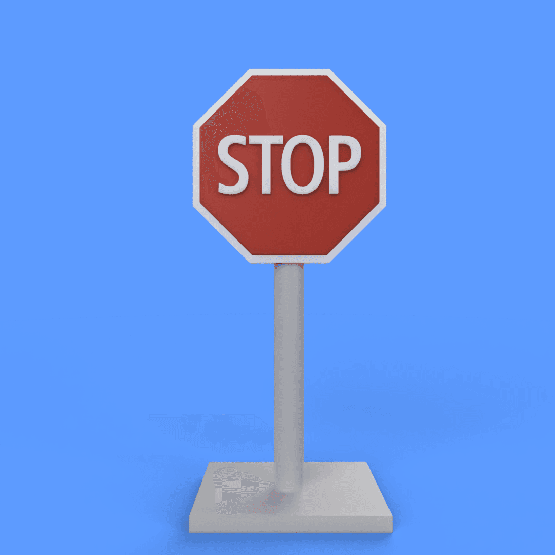stop sign  3d model