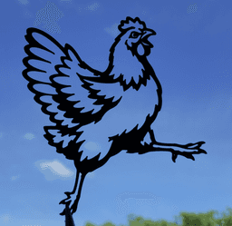 Fox Hunting Chicken 2D Wall Art.stl 3d model