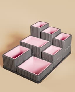Desk Organizer 6X9 Vertigo Pulse 3d model