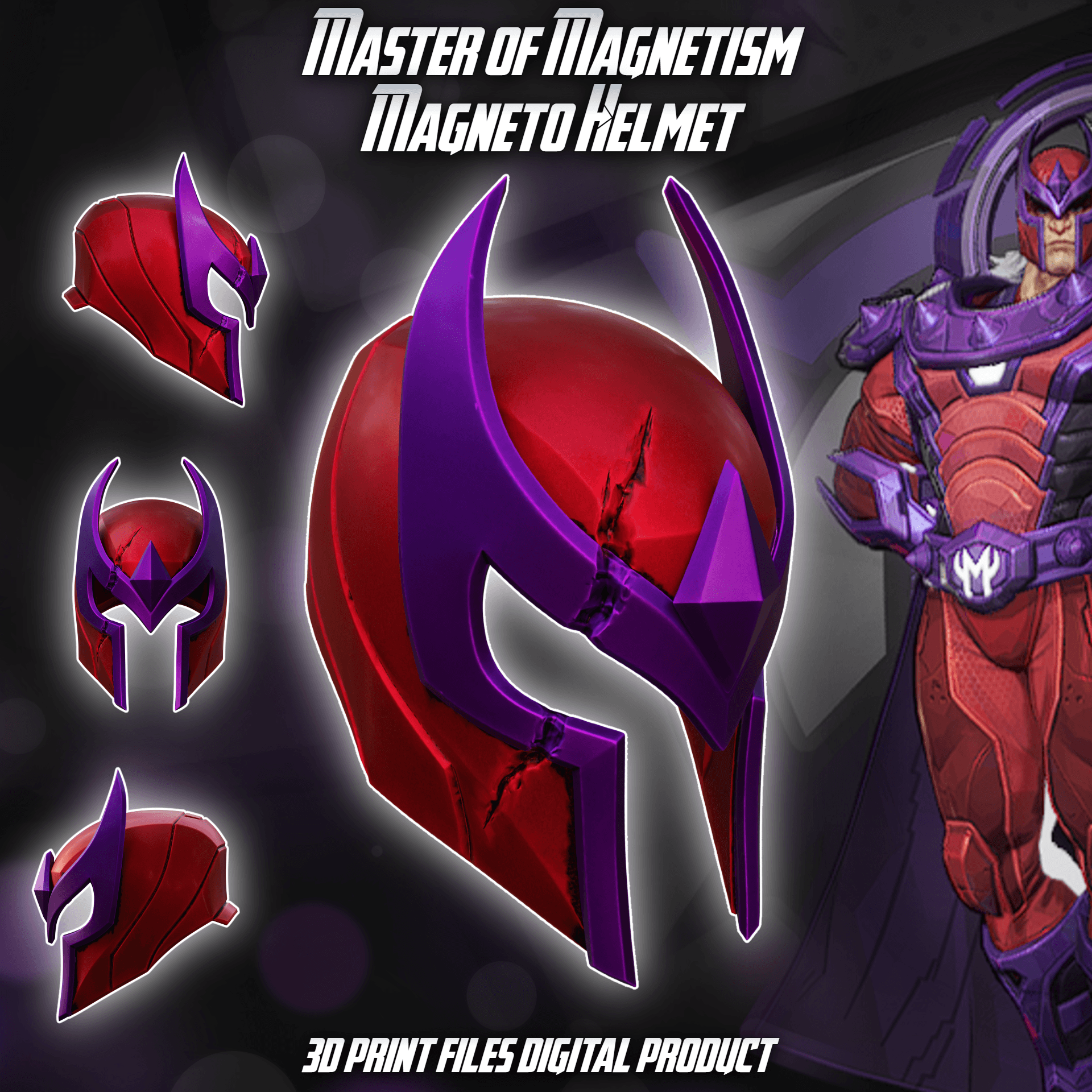 Magneto Master of Magnetism Helmet Marvel Rivals 3d model