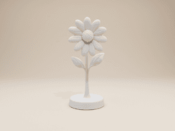 Daisy Flower Figurine – Paintable Model with Stand 3d model