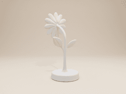 Daisy Flower Figurine – Paintable Model with Stand 3d model