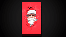 High-Detail Santa/Father Frost Relief Wall Art - Unique Ripped Wall Effect - 3D Print Ready STL 3d model
