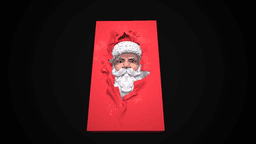 High-Detail Santa/Father Frost Relief Wall Art - Unique Ripped Wall Effect - 3D Print Ready STL 3d model