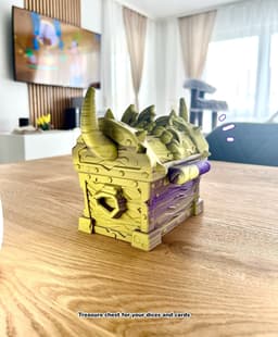 Treasure Chest for your Boardgame Dices and Cards 3d model