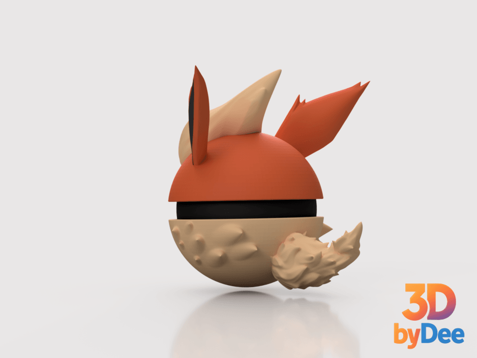 Flareon Pokeball 3d model