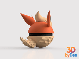 Flareon Pokeball 3d model
